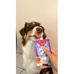 Pâtée en Gourde Wanpy – Canard & Carotte pour Chien Pâtée en Gourde Wanpy – Canard & Carotte pour Chien