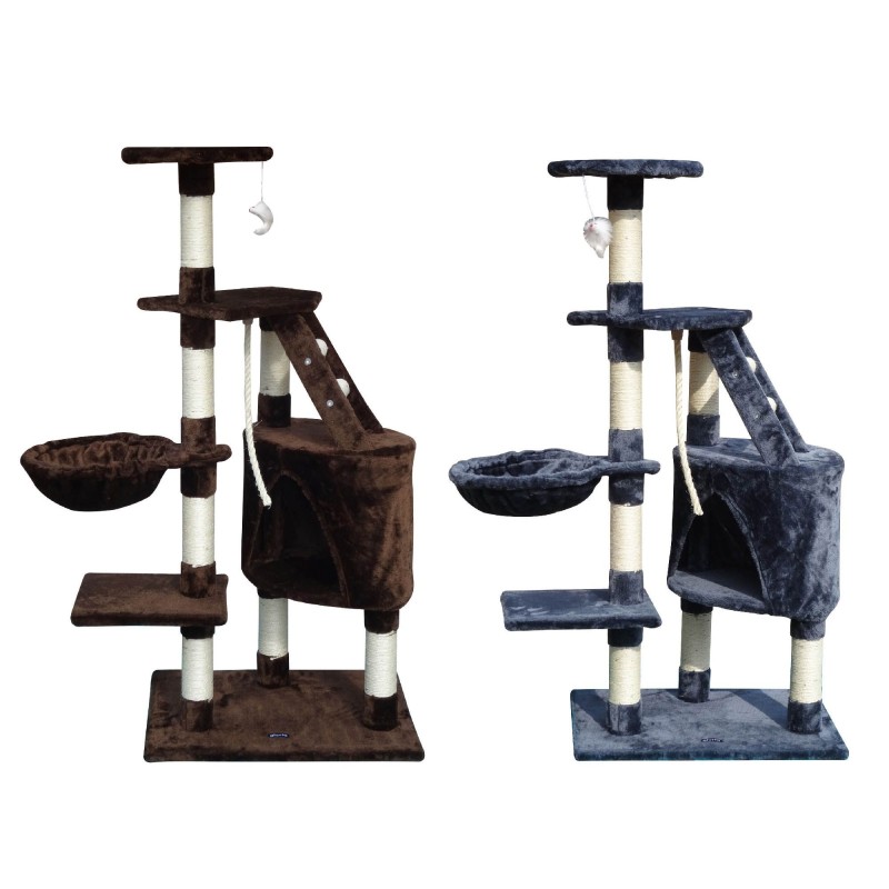 ARBRES À CHAT AVEC CENTRE DE JEUX SINU GRIS
