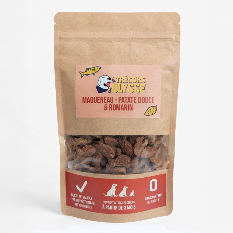 Biscuit Trésors Ulysse maquereau patate douce romarin Biscuit Trésors Ulysse maquereau patate douce romarin
