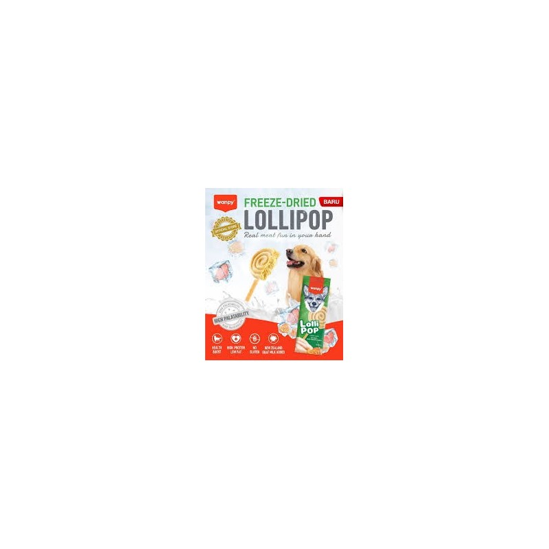 Sucette lyophilisé Poulet lait de chèvre et citrouille Sucette lyophilisé Poulet lait de chèvre et citrouille
