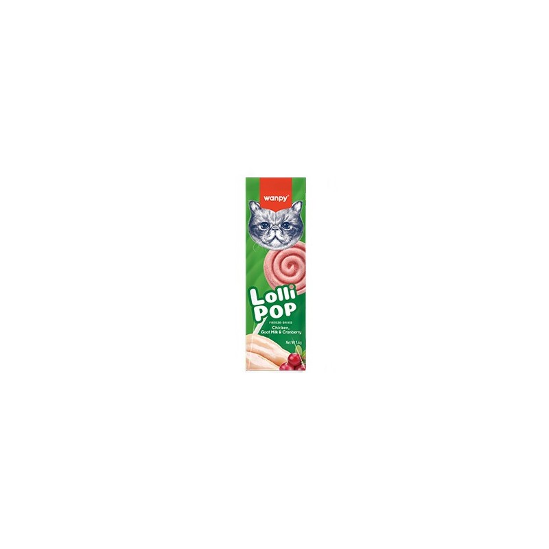 Sucette lyophilisé Poulet lait de chèvre et cramberry Sucette lyophilisé Poulet lait de chèvre et cramberry