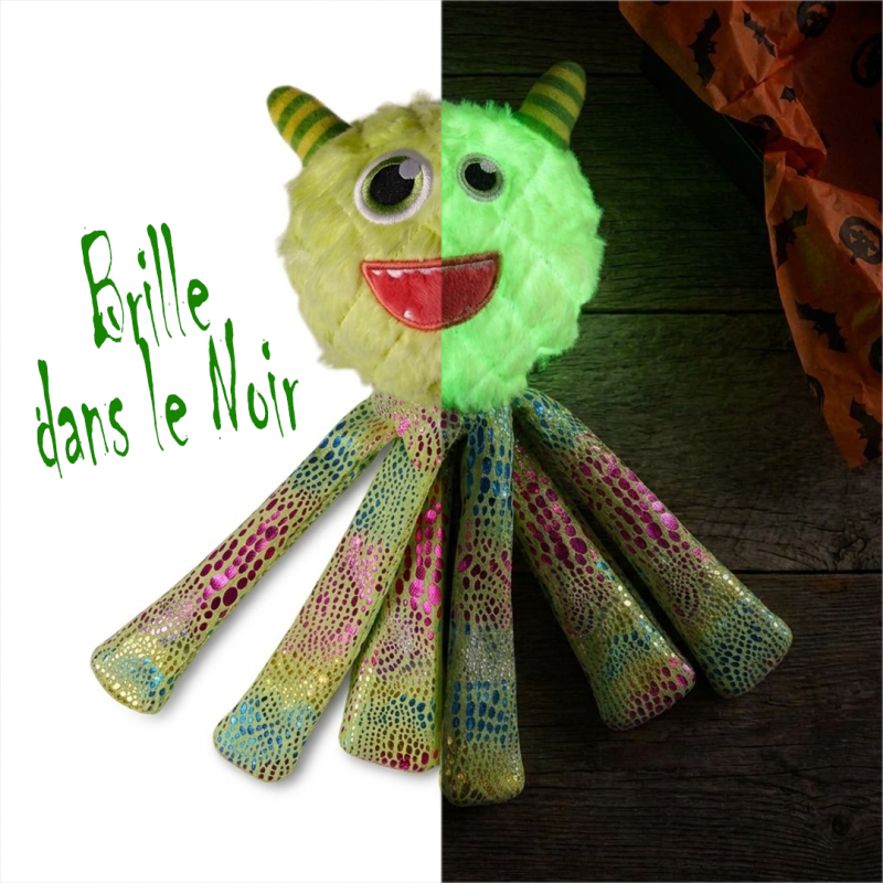 Jouet Vert, Monstre pour chien de la box Halloween. Jouet Vert, Monstre pour chien de la box Halloween.